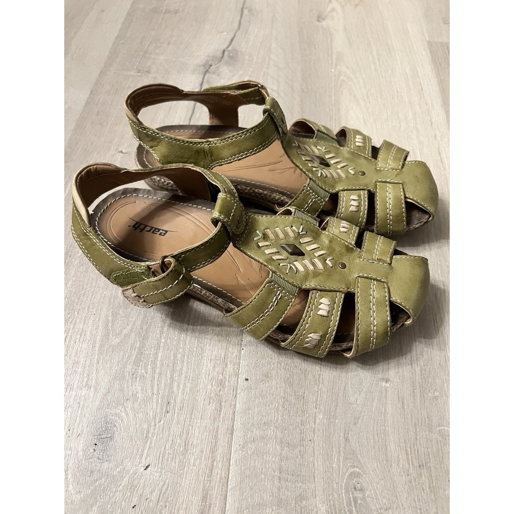 Earth Origins Sandals Womens SZ 8.5B Green Leather Coastal Comfort Shoes - Picture 3 of 8